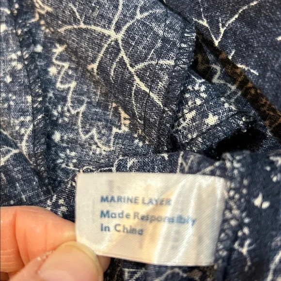 Marine Layer Emlyn Wrap Midi Dress Medium - Picture 12 of 14